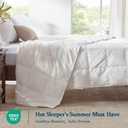 Globon Summer Down Comforter King Size, Extra Lightweight Blanket/Duvet Insert for Hot Sleepers, Noiseless & Extra Soft,106x90 inches,White