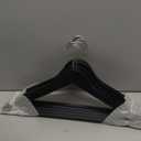 TOPIA HANGER Black Wooden Hangers 30 Pack, Space Saving Coat Hanger with 360 Swivel Cascading Loop Hook, Non Slip Pants Bar and Shoulder Notches for Camisole, Jacket, Suit, Clothes Hangers -CT74B30