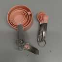 Measuring Cups and Spoons Set, 10 Pieces Stackable Measure Tools with Stainless Steel Handles, Kitchen Gadgets for Cooking & Baking (Pink)