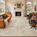 WITSHOCK Neutral Modern Area Rug 10x14 Washable Rugs for Living Room, Beige