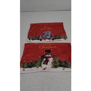 Artoid Mode Xmas Tree Truck Snowman Christmas Kitchen Towels Dish Towels, 18x26 Inch Holiday Bird Hello Winter Decoration Hand Towels Set of 2
