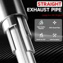 A-KARCK 2.5 Inch Stainless Steel Exhaust Pipe, 18" Length