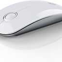 RAPIQUE Bluetooth Wireless Mouse - (BT5.1+USB) Slim Dual Mode Computer Mice with Quiet Click, Low Power, and 1600 DPI, Portable Mouse for MacBook, Laptop, iPad Pro/Air, Surface Pro 