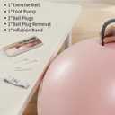 YOTTOY Anti-Burst Exercise Ball for Working Out, Yoga & Pregnancy, Extra Thick Workout Ball for Physical Therapy & Fitness