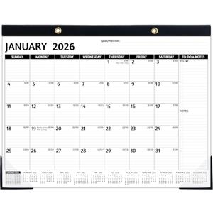 2026-2027 Desk Calendar Run now to Jun 2027, 18 Monthly Desk Calendar 2026-2027 Large, 22'' x 17'', 2026 Desk/Wall Calendar with Desk Pad, To-do Lists, Ruled Blocks, Corner Protectors, Lay Flat
