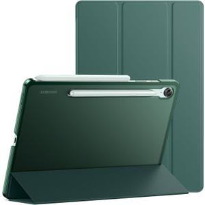 JETech Case for Samsung Galaxy Tab S10 Lite / S10 FE / S9 FE 10.9-Inch, Slim Translucent Back Tri-Fold Stand Protective Tablet Cover, Support S Pen Charging, Auto Wake/Sleep (Midnight Green)