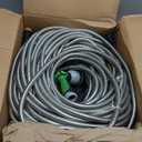 200FT Metal Garden Hose 304 Stainless Steel Flexible Water Hose - No Kink & Tangle Heavy Duty Pipe with Nozzle, Durable 3/4 Metal Fittings and Valve - Rust Proof Puncture Proof for Yard Lawn (Silver)