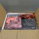 Huuger Night Stand with Charger Station and LED Lights, 2 Drawer Nightstand, Bed Side Table with Open Shelf, End Table, Fabric Dresser for Bedroom, Black (11.8"D x 15.7"W x 23.6"H2 Drawers)