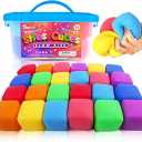 24 Pack Slow Rising Stress Cube, Large Size Dough Stress Balls Fidget Toys for Stress Relief, Pull Stretch Fidgets for Classroom Prize Box Toys, Classroom Reward for Student