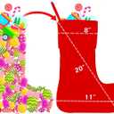 LUBOT Initial Monogram Christmas Stocking Letters 20" Personalized Custom Name Xmas Family Stockings Embroidery Large Buffalo Plaid Rustic/Farmhouse/Country Fireplace Decor Blue Letters B