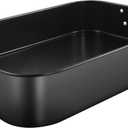 Lasagna Pan Deep, Baking Pan for Oven, 16x12x3 Inch Baking Dishes for Oven, Roasting Pan Brownie Pan with Handles, Rectangle Cake Pans Sets for Baking, Deep Baking Pan, Nonstick Bakeware Set (Black)