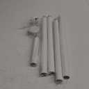 Zenna Home Curtain Adjustable Tension Shower Rod, 44" to 72", White