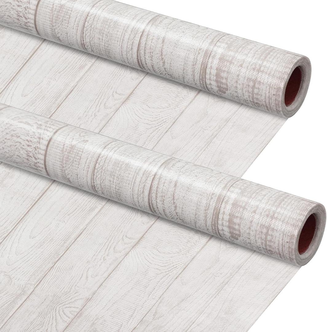 Kolldenn 2 Rolls White Wood Fabric Paper Bulletin Board Roll 4 x 12 ft