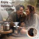 Dailybrew Triple Layer Pour Over Coffee Filter Durable Pour Over Coffee Dripper Easy Clean Metal Cone Filter Paperless Stainless Steel Pour Over Coffee Maker With Holder 2 Cup (HOLDER)