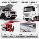 NOONE 2/0 Gauge 30 FT Heavy Duty Jumper Cables - 1500Amp Quick Connect Automotive Booster Jumper Cables for Car, SUV and Truck Battery - Jumper Cables Kit with Gloves, Goggles, Brushes in Carry Bag