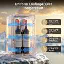 Antarctic Star Wine Cooler, 0.4 Cu. Ft. Portable Mini Wine fridge