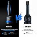 toolant Torx T20 Impact Bit Socket Set 2pcs,1/2" S2 Steel Air Drive Star Sockets, Long High Impact Bits,Professional Mechanic & Automotive Repair Socket Set