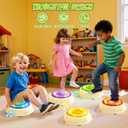 Light Up Stepping Stones for Toddlers 3-5 - 6 PCS Non-Slip Musical Stackable Step Stones, Toddler Obstacle Course Sensory Toys, Indoor Outdoor Jumping Play 1-3 Years Old Boys Girls Birthday Gifts