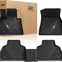 3W Floor Mats for BMW X7 7 Seats 2019-2025 2026, TPE All Weather Black