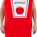 Dress-Up-America Ketchup Bottle Costume - Tomato Ketchup Unisex Dress Up - Kids and Adult Sizes (Adult)