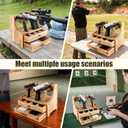 Pistol Rack Safe, Real Wood Handgun Rack Holder for Cabinet Accessories, Cabinet Accessories, Pistols Holder Storage Organizer,Handgun Rack Pistol Stand for Storage 4 Slots