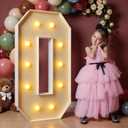 imprsv 4FT Marquee Letter O, Modern Light-Up Foam Board Letters for All Ages, All Seasons Party Decor