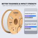 ELEGOO PLA Plus Filament 1.75mm Gray 2KG, PLA+ Tougher and Stronger 3D Printer Filament Pro Dimensional Accuracy +/- 0.02mm, 2 Pcs 1kg Spool(2.2lbs) Fits for Most FDM 3D Printers