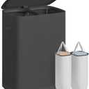 SONGMICS Laundry Hamper with Lid and Pedal, 160L Laundry Basket，2 Sections