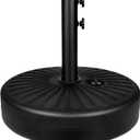 Simple Deluxe 20" Heavy Duty Patio Market Umbrella Base Stand with Steel Holder Water Filled for Outdoor, Lawn, Garden, Round (50lbs, Base-Round)