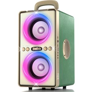 YIER Bluetooth Speaker, 240W Peak Loud Party Speaker with Deep Bass, Green