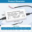 LED Driver 24 Watts 1A, LED Power Supply 24V, 120V to 24V Transformer Waterproof IP67 for Indoor and Outdoor LED Lighting