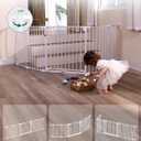 Babelio Baby Gate Extra Wide, Auto Close Dog Gate Pet Gate for House Stairs Doorways Fireplace (White, 104" Wide Gate - 5 Panels)