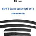 IG Window Visors Fit for 2012-2018 BMW 3 Series Sedan, Out-Channel Rain Guards Vent Wind Deflectors 4PC, Car Accessories for 12-18 BMW 323 325 328 330 335 M3