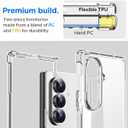 2 x AICase for Samsung Galaxy Z Fold 7 Clear Case Transparent Shockproof Protection Anti-Yellowing Resistant Phone Case for Galaxy Z Fold 7 5G (2025)