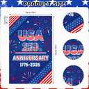 2 x Qpout 250th Anniversary Independence Day Garden Flag 12x19 Inch, Double Sided 1776-2026 Patriotic Burlap Yard Flag for 4th of July Memorial Day Outdoor Decor