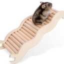 Niteangel Hamster Climbing Toy Wooden Ladder Bridge for Hamsters Gerbils Mice and Small Animals (Medium - 8.26'' L)