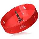 Hole Saw 6 1/8” (155mm) for Wood, HSS Bi-Metal Hole Cutter with Pilot Drill Bit for Plywood, Cornhole, Ceiling and Drywall