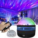 2 x 2 in 1 Northern Galaxy Light, Northern Lights and Ocean Wave Projector with Remote CoLntrol, RGB Colorful Night Light for Bedroom Home Decor Gifts (Aurora & Wave)