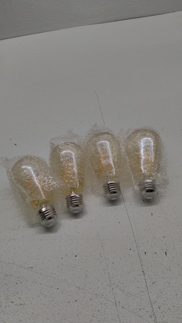Sigalux Edison LED Light Bulbs, Dimmable Vintage Light Bulbs 40 Watt Equivalent, E26 LED Filament Bulbs, ST19 Antique Amber Glass Light Bulbs Soft White 2700K, 400LM, CRI90, UL Listed, 4 Pack