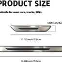 4PCS Car Door Sill Protector, Stainless Steel Anti-Scratch Door Threshold Strip, Self-Adhesive Welcome Pedal Scuff Plate, Waterproof Decorative Edge Guard, Universal for Car Truck SUV (Silver)