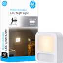 GE LED Motion Sensor Night Light, Plug-In, Dusk-to-Dawn Sensor, 20 Lumens, Soft White, Ideal for Bedroom, Bathroom, Kitchen, or Hallway  40865 (1 Pack)