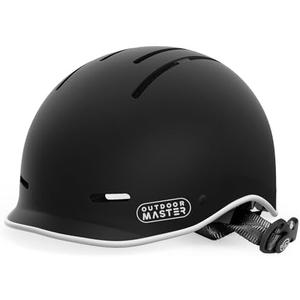 OutdoorMaster Toddler Helmet, Toddler Bike Helmet, Bike Helmet for Youth Boys & Girls, Kids Helmet with Visor, Dial Fit Adjustment Ventilation Multi-Sport Helmet for Bicycle Skate Scooter Longboard Black