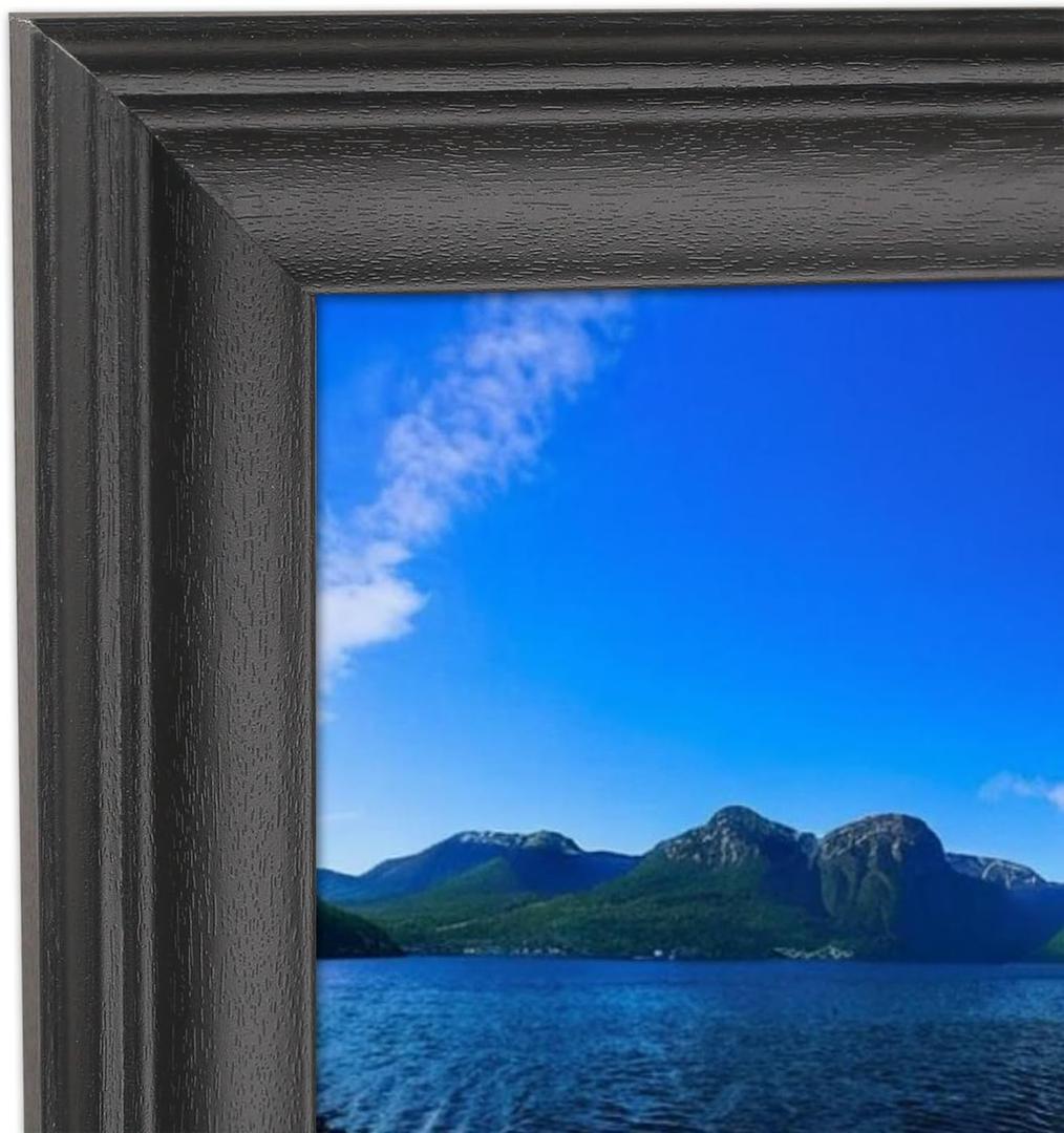 Mxtallup 9x25 Picture Frame Real Wood Poster Frame 9x25 Photo Frames for Family Photos Black 9x25Panoramic frame including Hanging Hardware for Wall (T23B925)