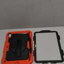 SEYMAC stock Case for iPad (A16) 11th/10th Generation 11''/10.9'' 2025/2022, Full-Body Drop Protection Case with Screen Protector &360 Rotate Hand Strap/Stand, Black+Red