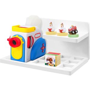 Wall Shelf Compatible with Little Tikes for Story Dream Machine Starter Set,Wood Nursery Book Shelves for Little Tikes Book Starter,Floating Shelve for Storytime Audio Play Real for Littles Character