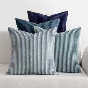MIULEE Summer Throw Pillow Covers 18x18 Inch Set of 4 Western Neutral Decorative Cushion Covers Soft Boho Farmhouse Modern Coastal Home Decor for Couch Bed Sofa Living Room Dark Blue Navy Series