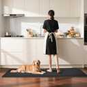 Ophanie Kitchen Mats for Floor, 3/4 Inch Thick Kitchen Rugs, 24'' x 70'' Anti Fatigue Standing Cushioned Mat, Waterproof,Comfort Ergonomic Mat for Office, Home, Sink, Black Non-Slip Bottom