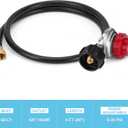 High Pressure Cast-Iron Propane Burner Head, Propane Cooking Burner with 20 PSI Adjustable High Pressure Propane Regulator with Hose and Brass Fitting, Quemadores De Gas propano for Outdoor Cooking