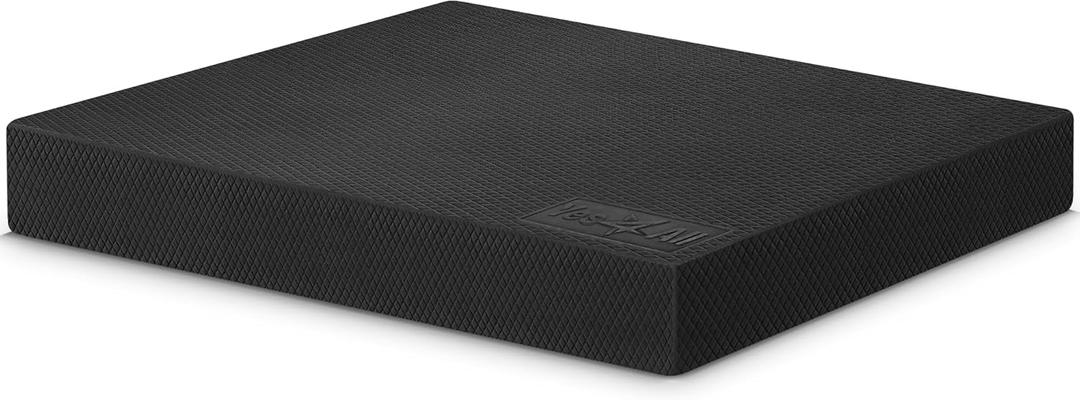 Yes4All Upgraded Size Foam Pad for Exercise, Nonslip Foam Balance Pad Physical Therapy, Yoga & Stability Training Balance Mat (B.Black - L - (15,5" x 13" x 2"))