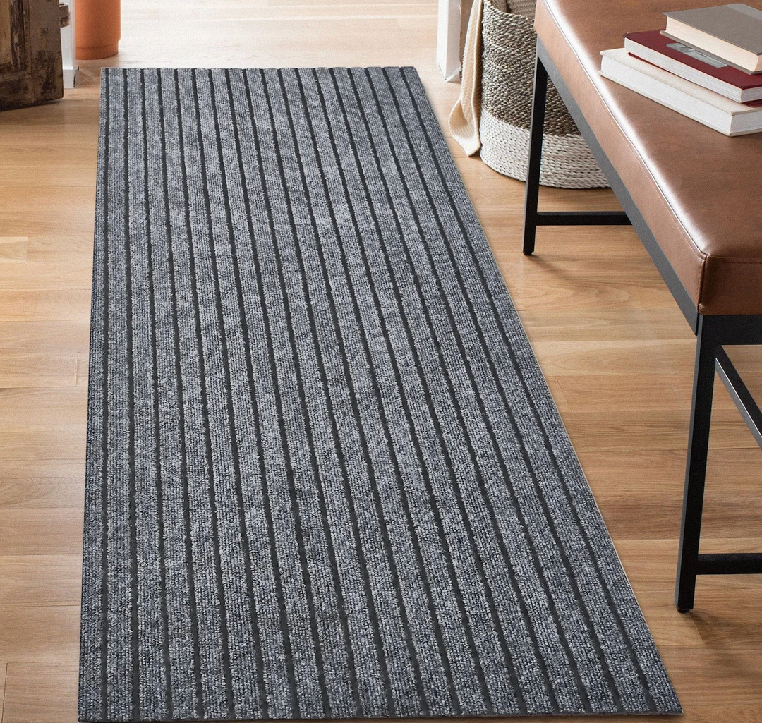  Non-Slip Flooring, Peel and Stick, Soft Thick Padding for Quiet Comfort, Install Floor Mat for Home, Kitchen, Hallway (Grey)